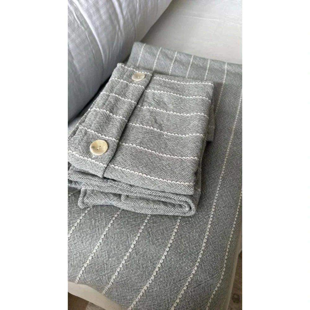 Pom Pom at home Henley Collection  Queen Duvet Cover 2 Standard Sham Set: SKY